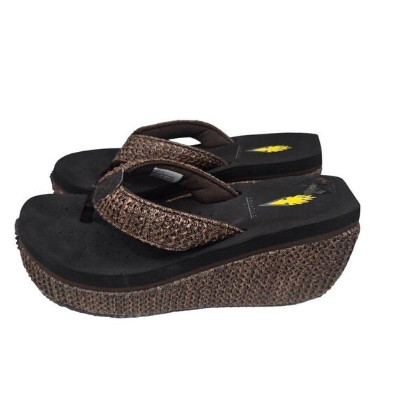 Volatile Womens Woven Platform Flip Flops Size 6 - Picture 1 of 10